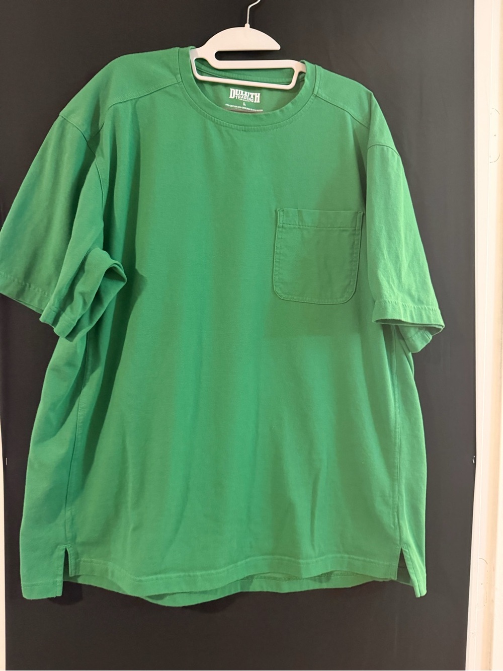 Duluth Trading Co Men's Bright Green Short-Sleeve Pocket Tee